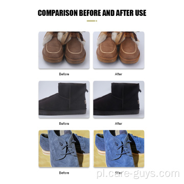 zamszowy środek do czyszczenia butów w celu remontu skóry